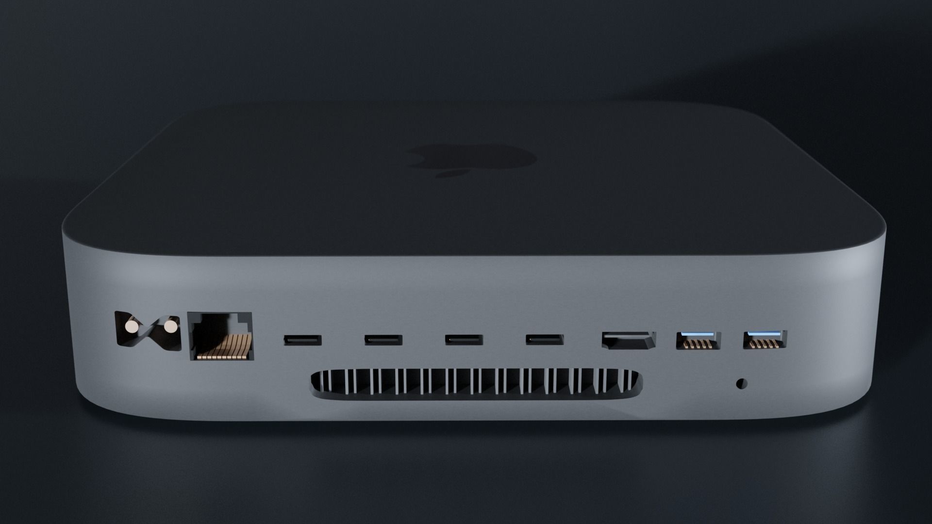 Apple Mac Mini Low-poly 3D model_1