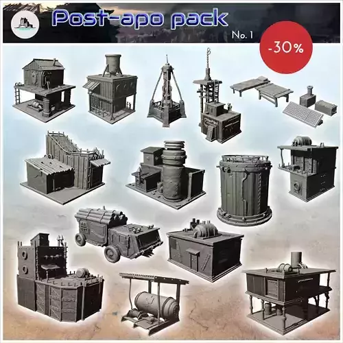 Post-apocalypse pack No 1 3D Model Collection
