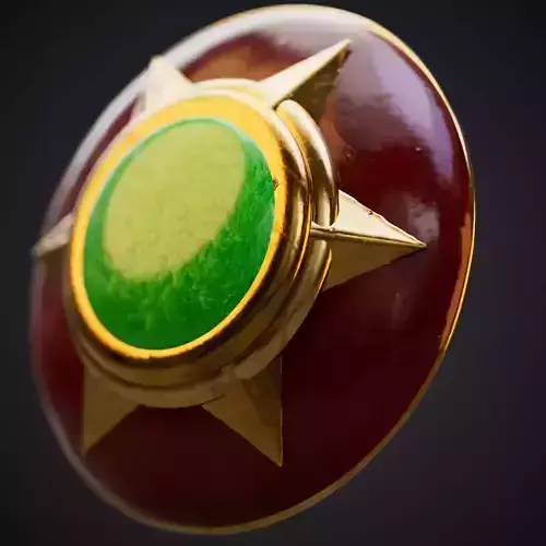 Amazon shield with magic green stone
