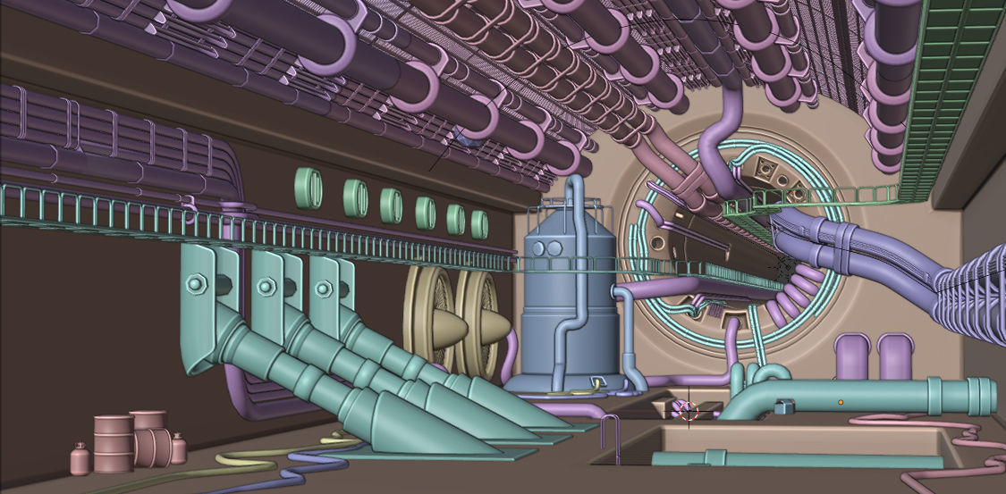 Factory Concept Low-poly 3D model_1