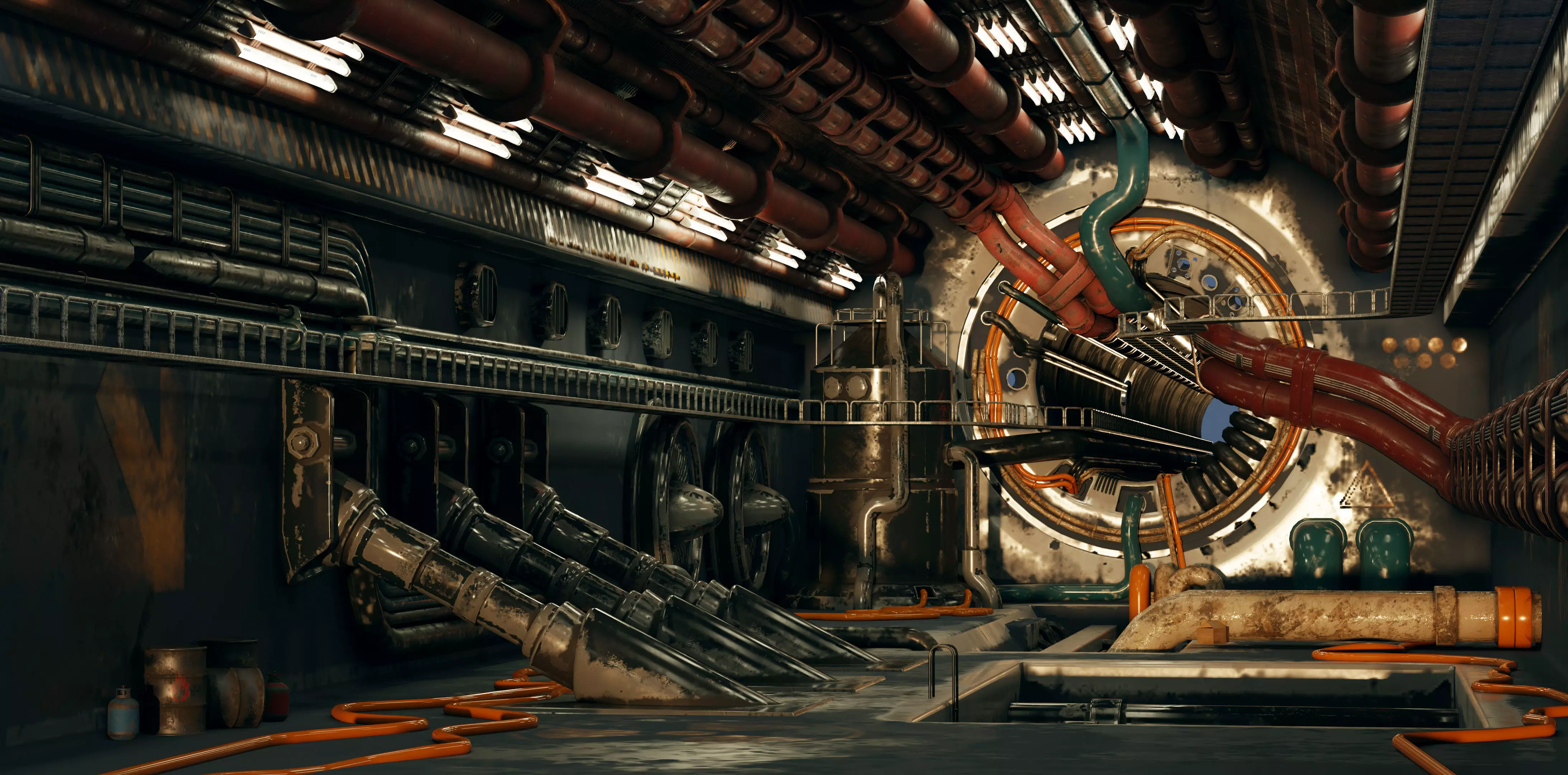 Factory Concept Low-poly 3D model_0