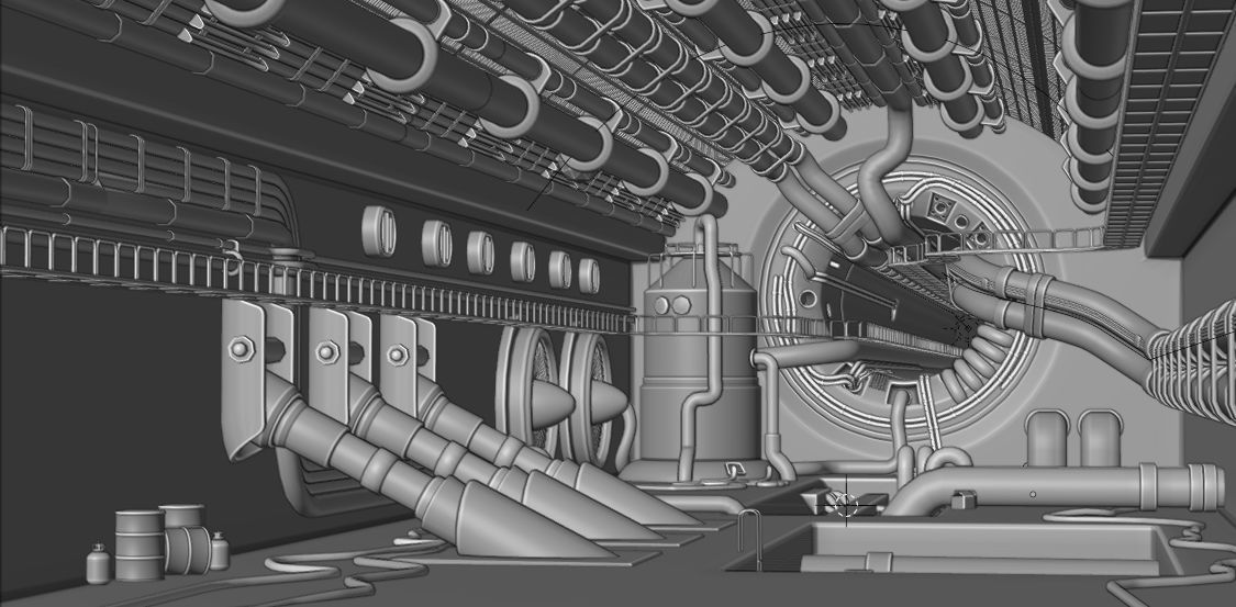 Factory Concept Low-poly 3D model_2