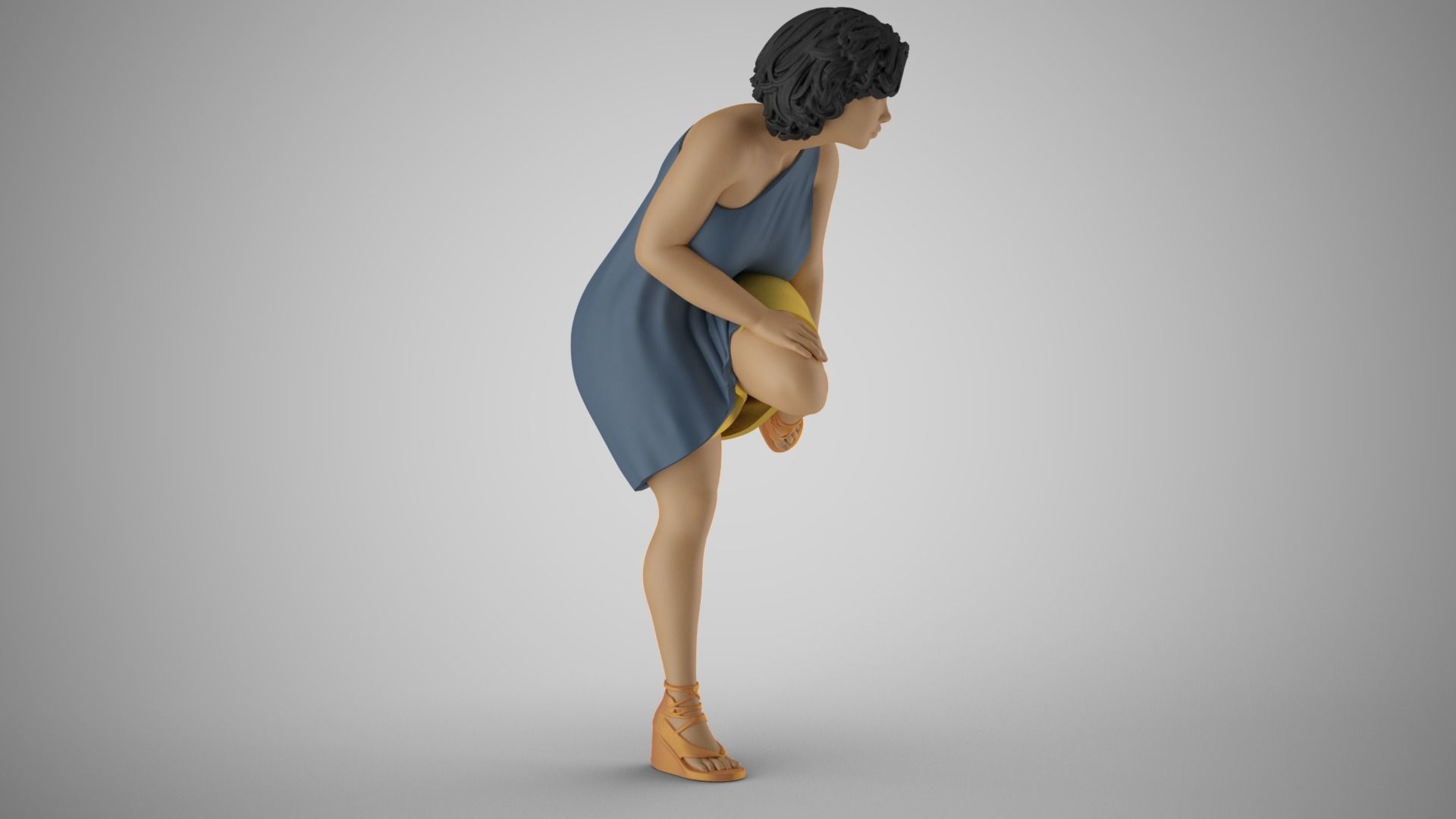 Woman on Heel 3D print model_5