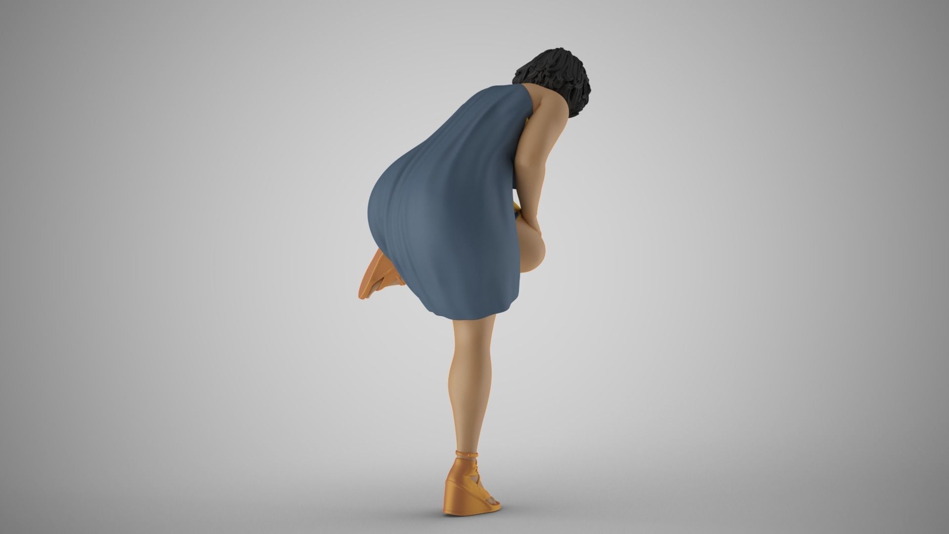Woman on Heel 3D print model_7
