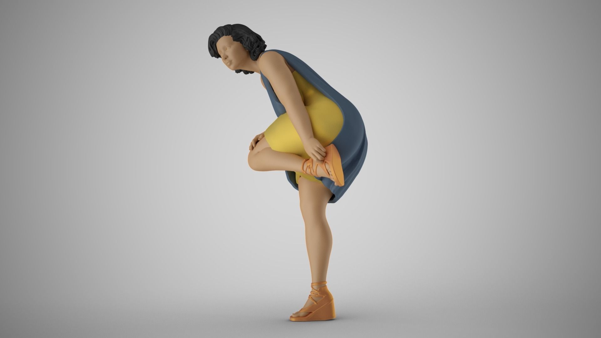 Woman on Heel 3D print model_10