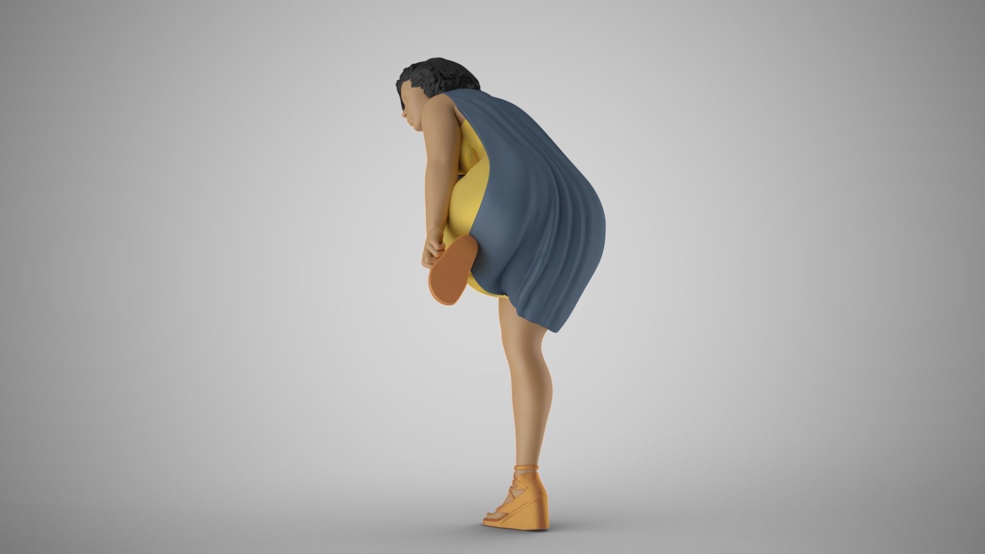 Woman on Heel 3D print model_9