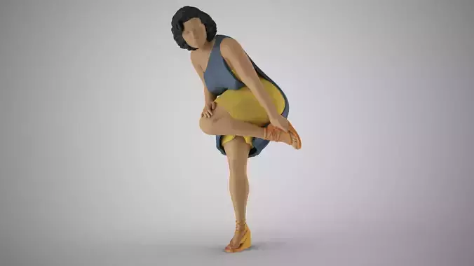 Woman on Heel 3D print model
