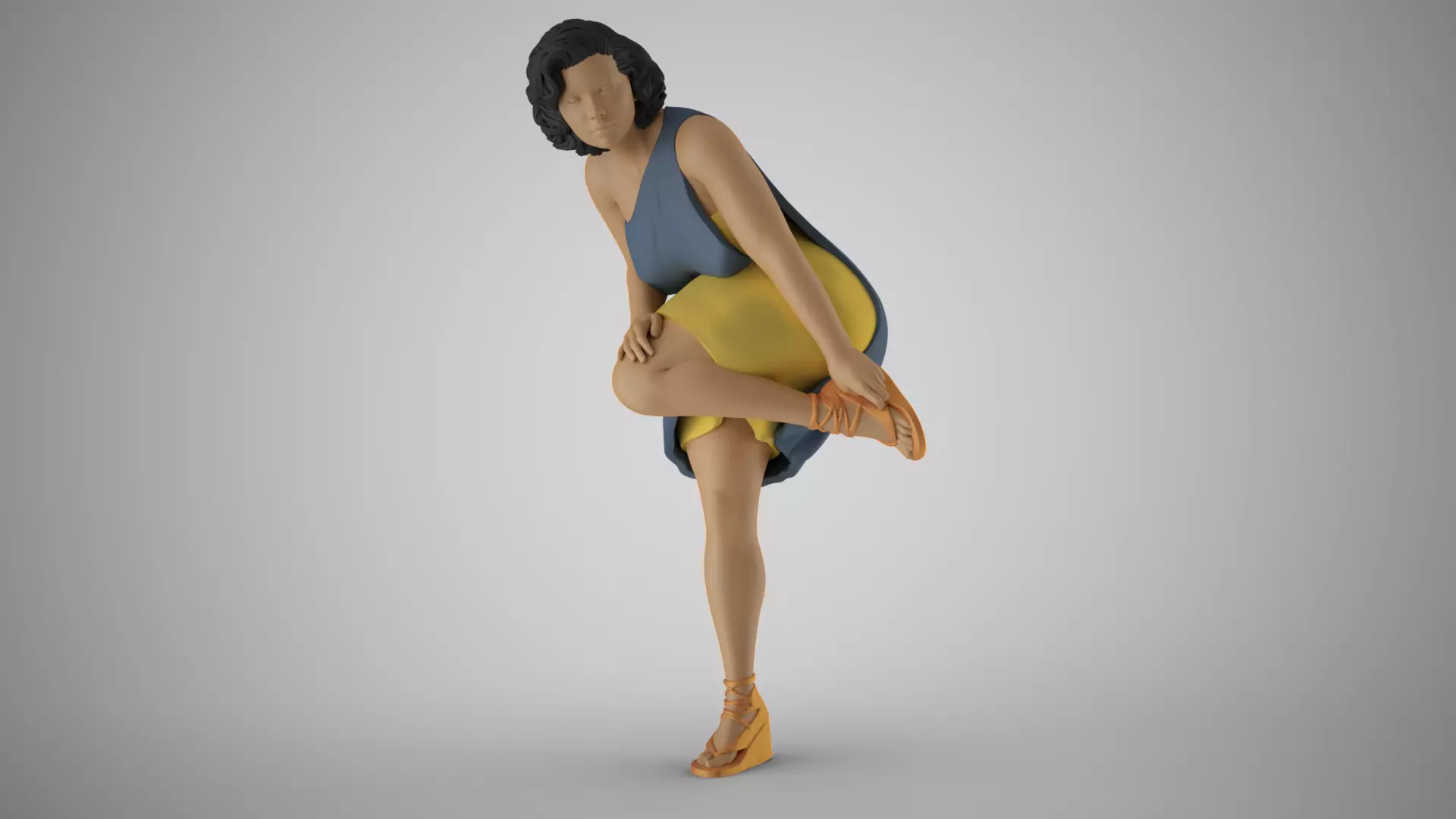 Woman on Heel 3D print model_0