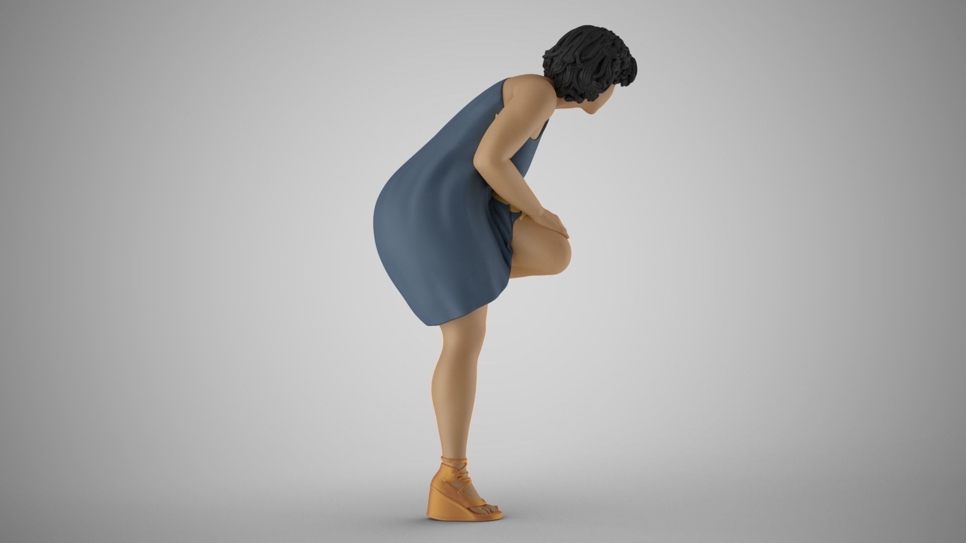 Woman on Heel 3D print model_6