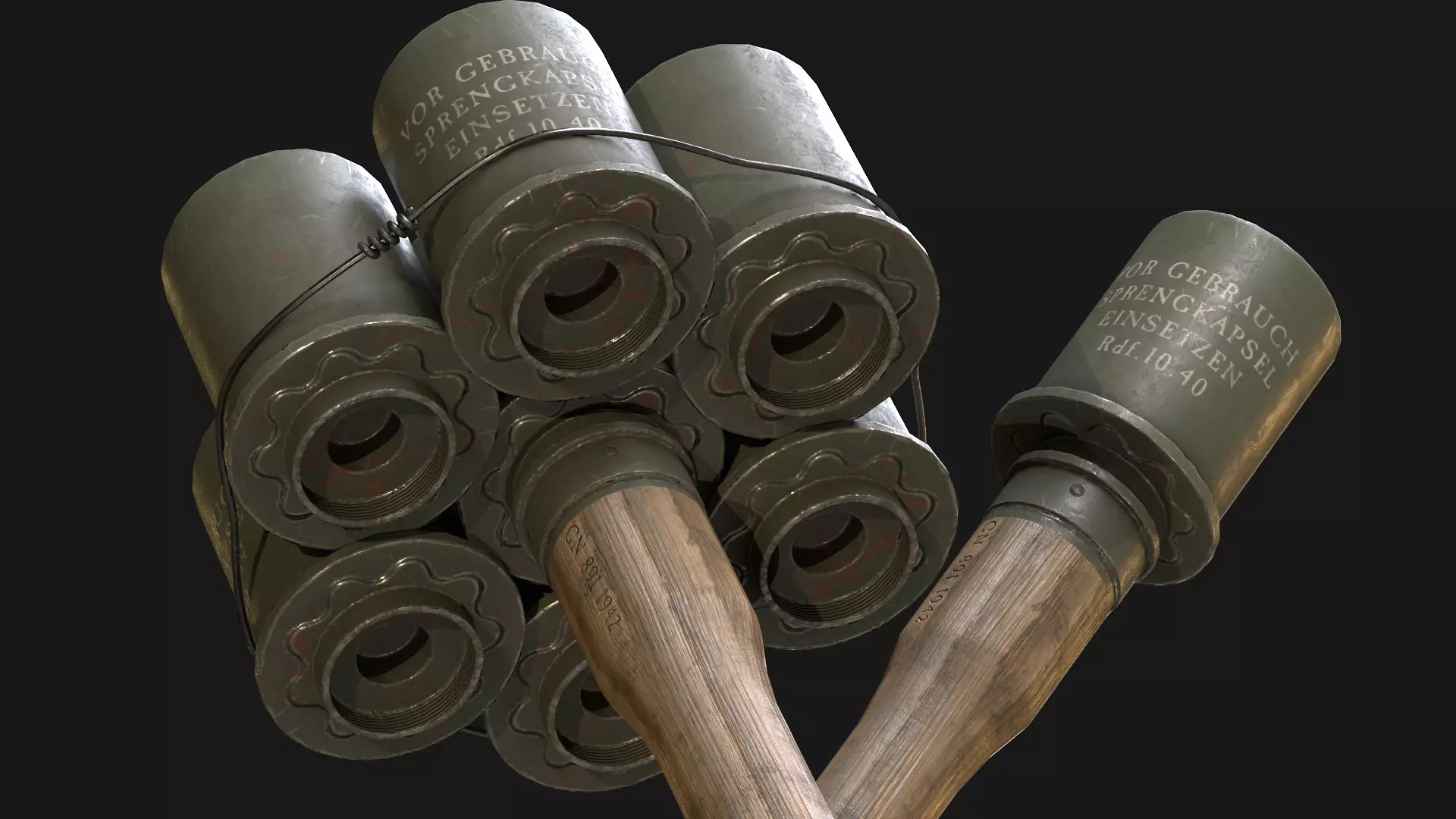 M24 Grenade Bundle Low-poly 3D model