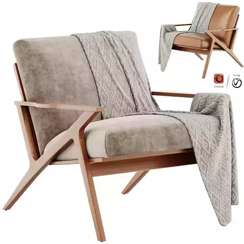  Cavett Wood Frame Armchair by Crate  Barrel
