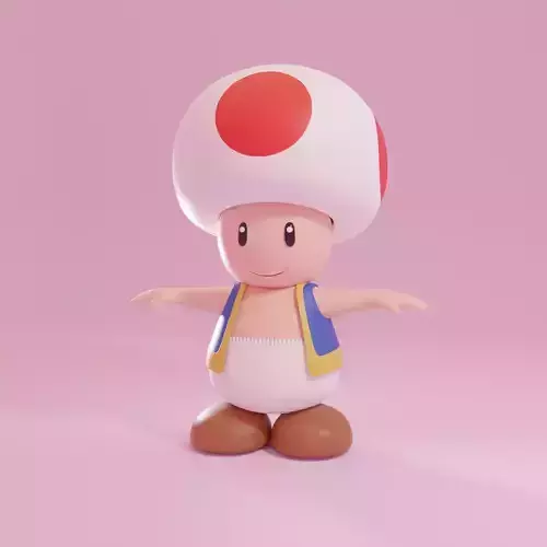 Toad From Super Mario 3D model