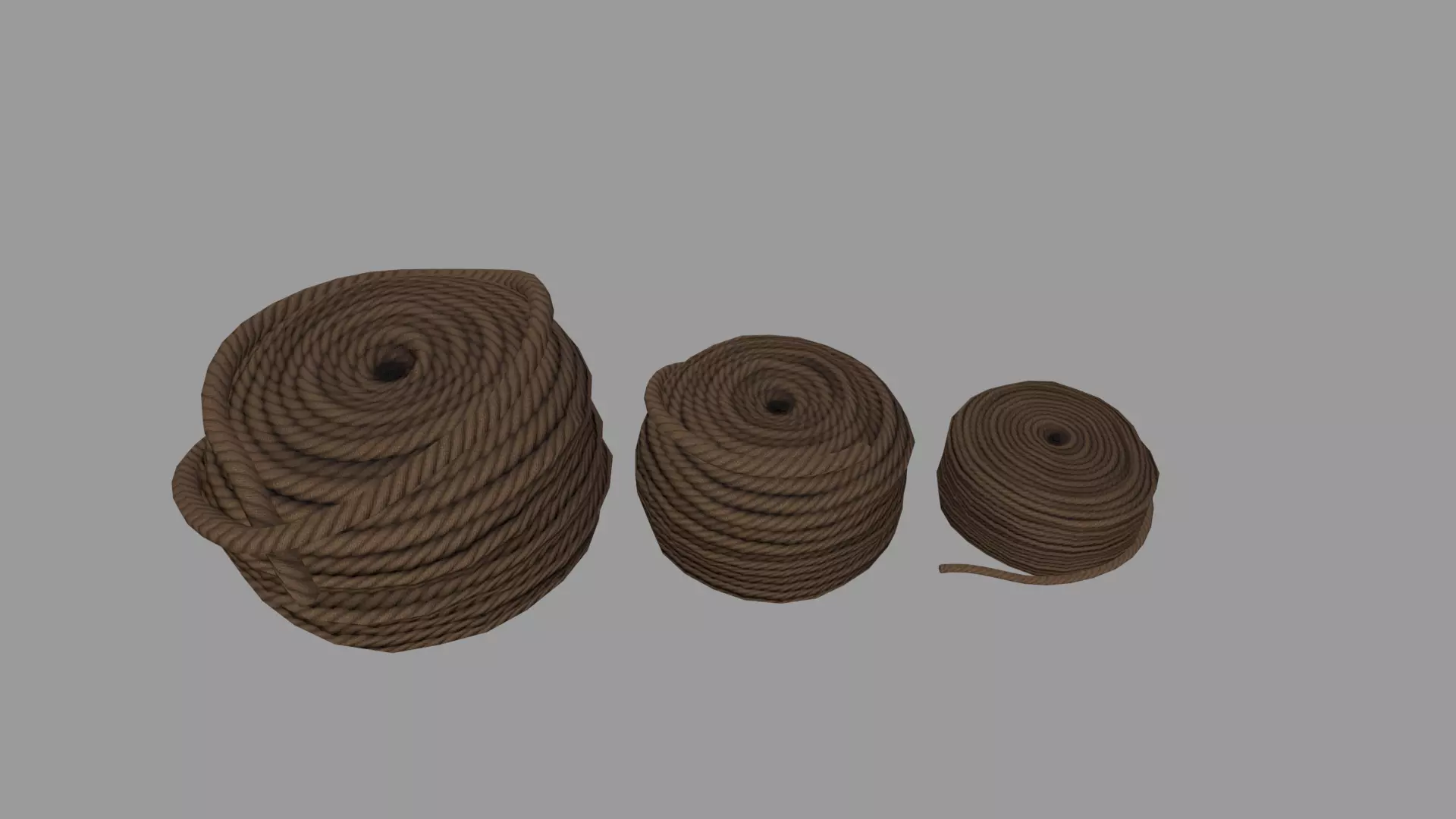 Ropes Set three Low-poly 3D model
