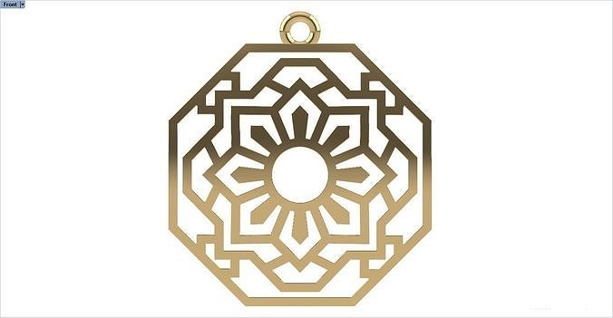 JAITRA GOLD PENDANT 3D print model