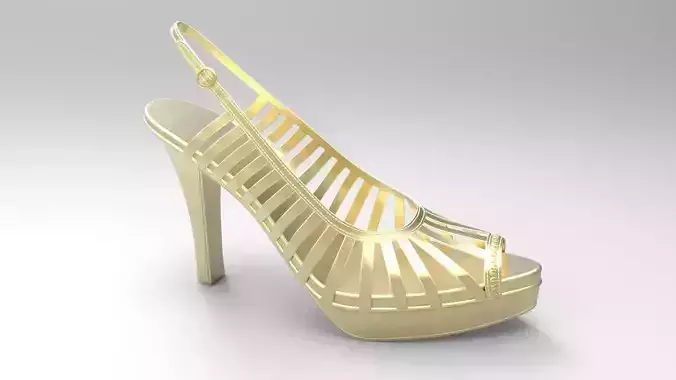 High heel sandal 3D model