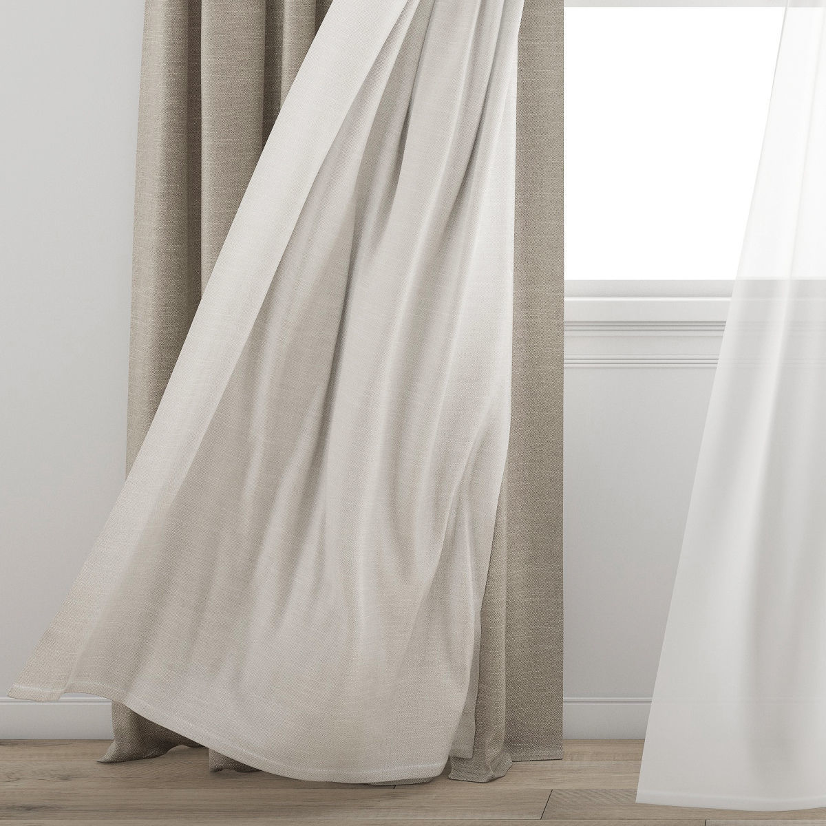 Wind blowing effect  Curtain 462 3D model_6