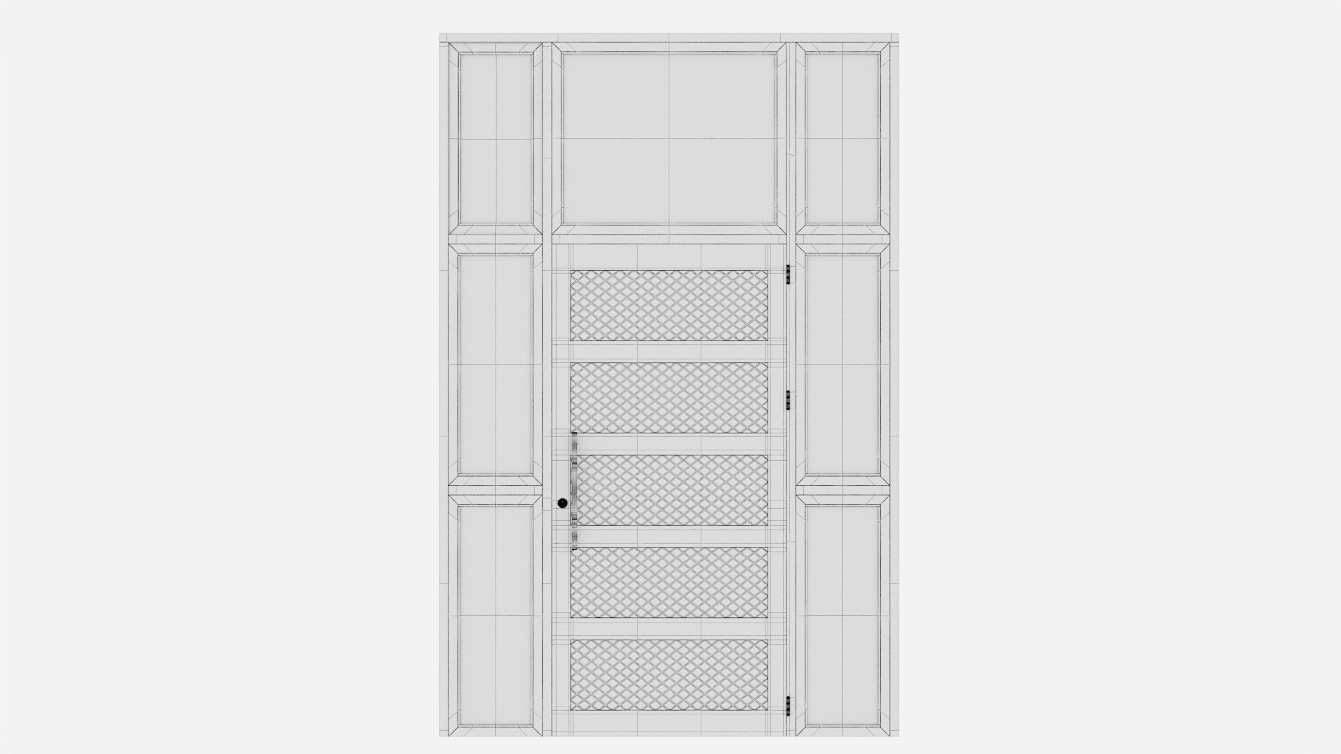 Aluminium door 91 3D model_5
