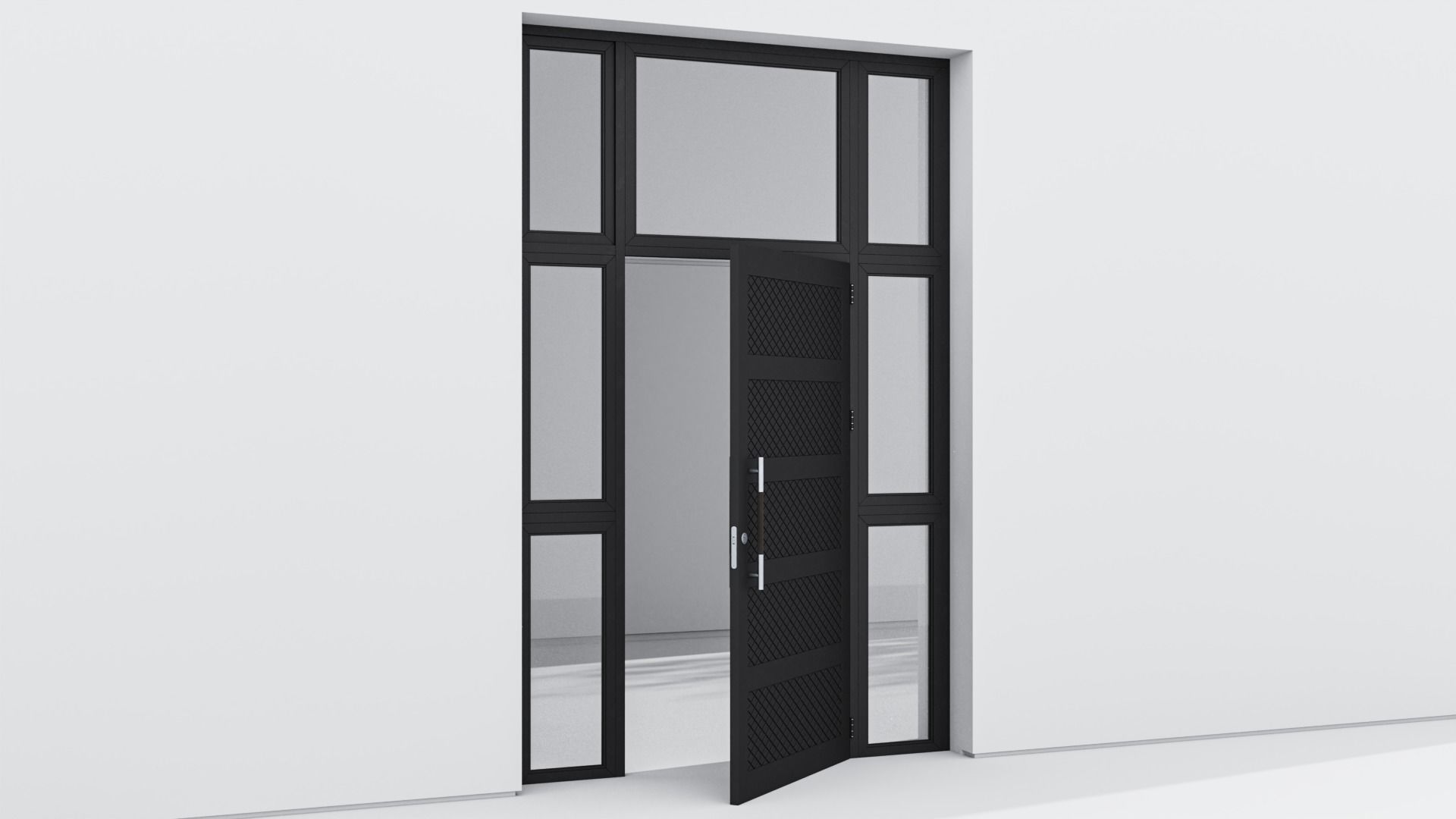 Aluminium door 91 3D model_3