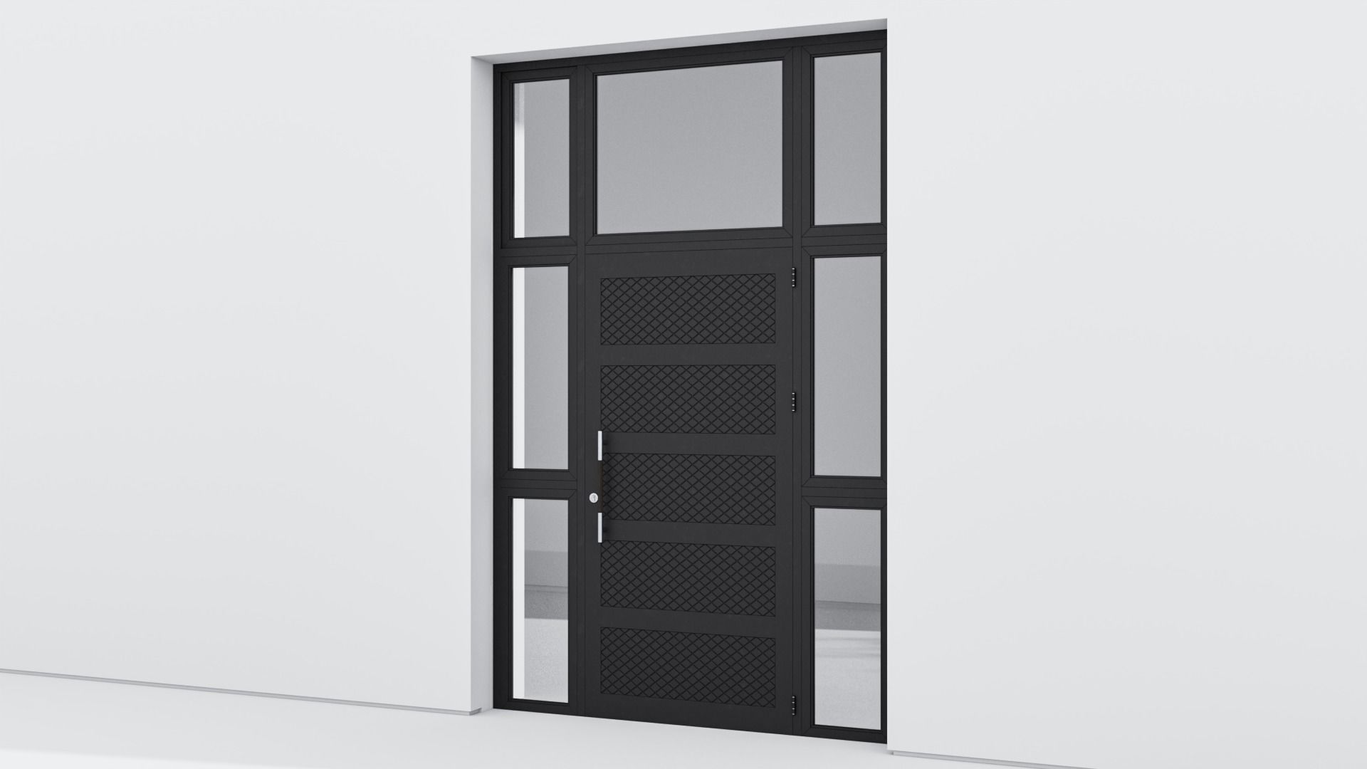 Aluminium door 91 3D model_2
