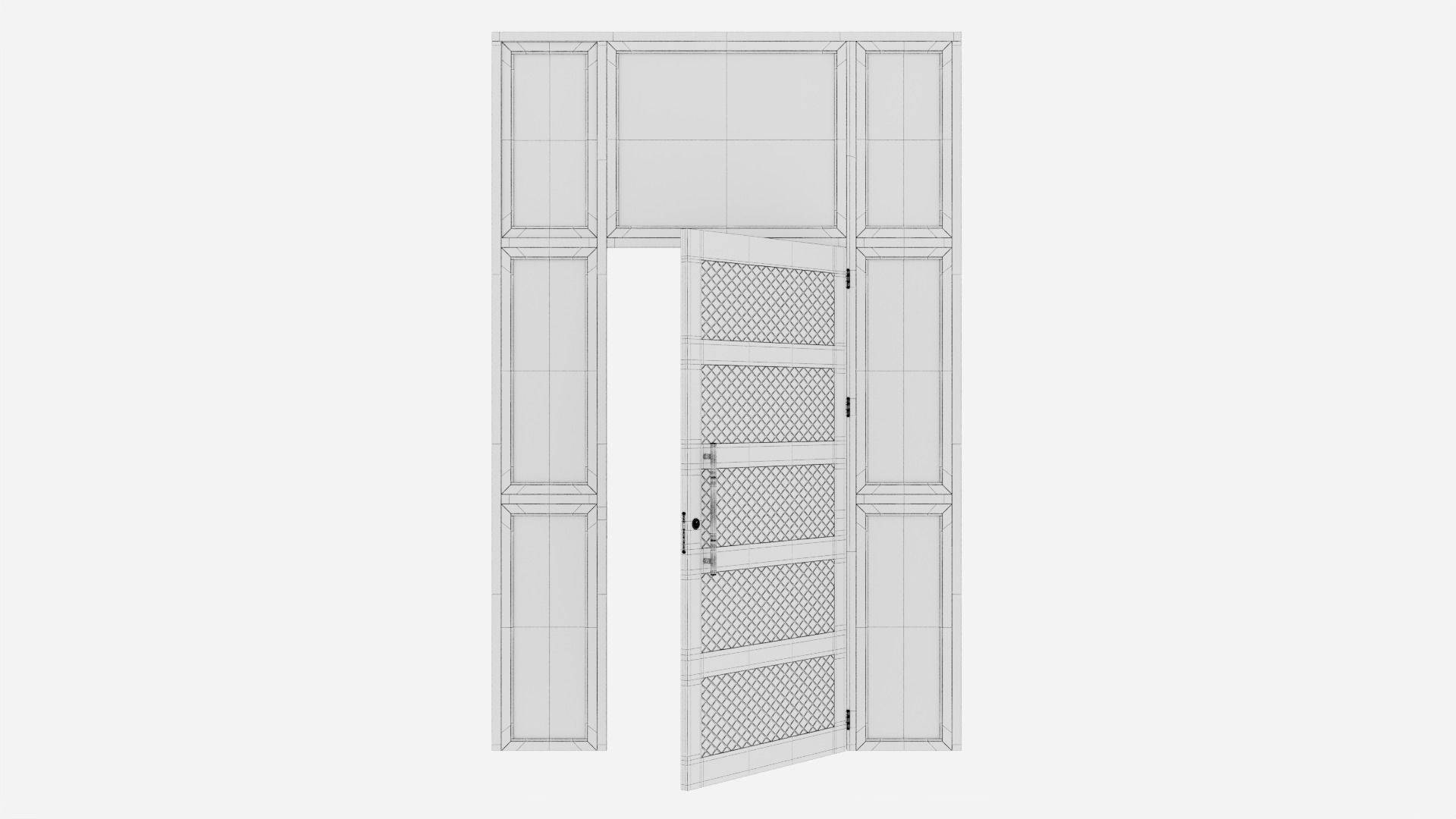Aluminium door 91 3D model_6