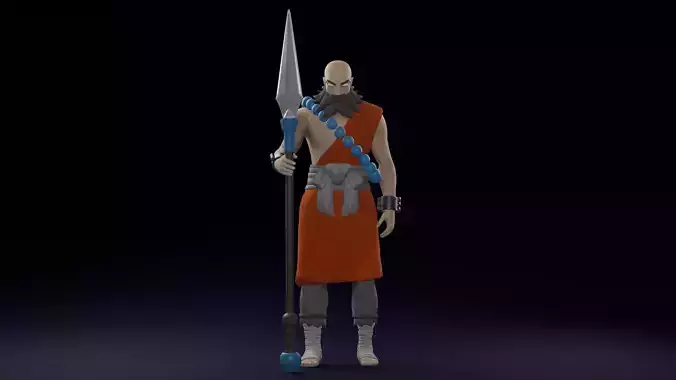 Wu Shang Brawlhalla Fanart Free low-poly 3D model