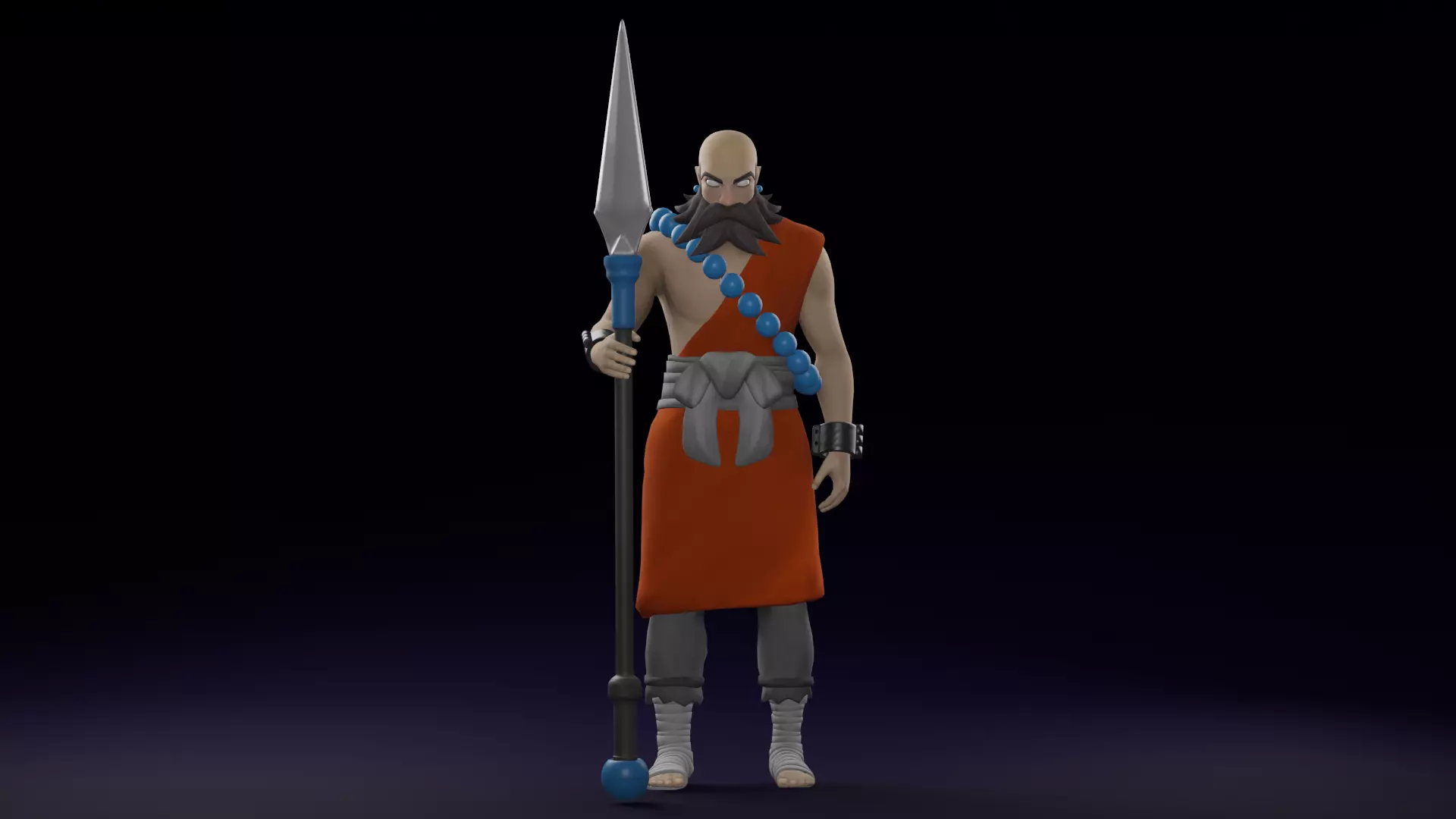 Wu Shang Brawlhalla Fanart Free low-poly 3D model