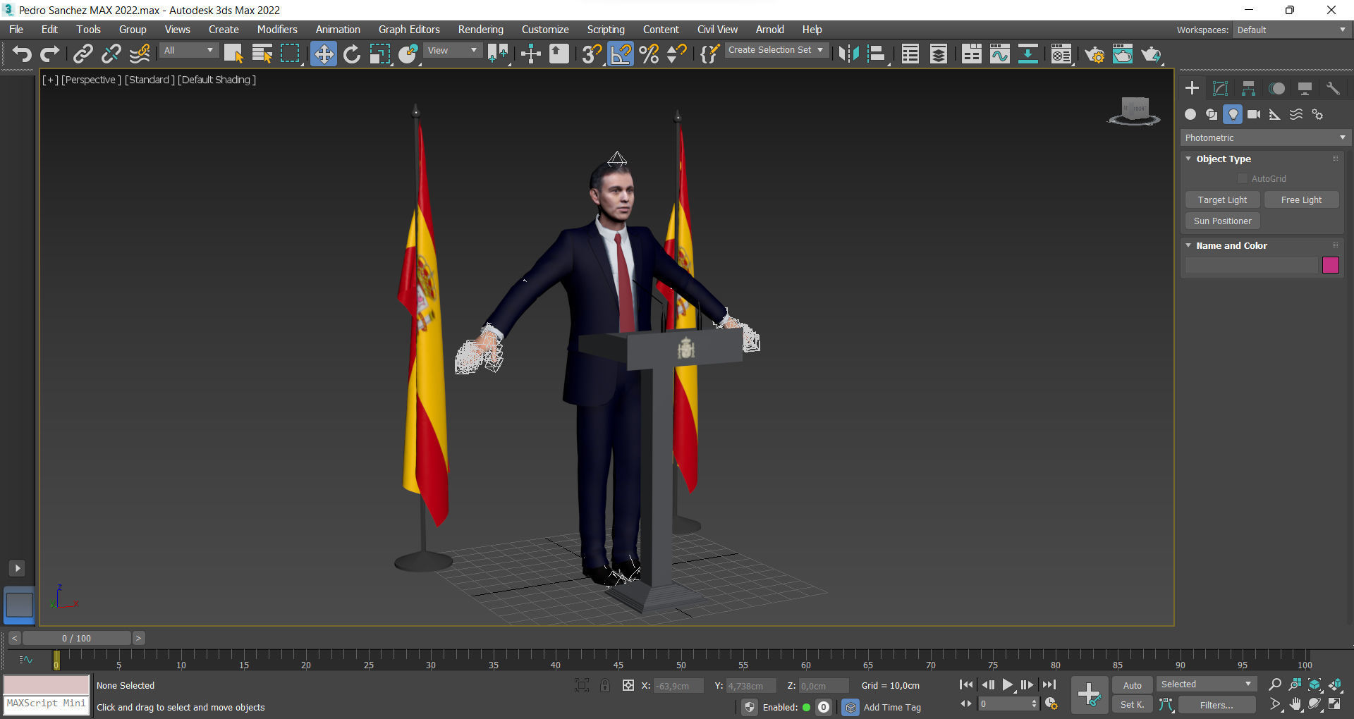 Pedro Sanchez Low-poly 3D model_9