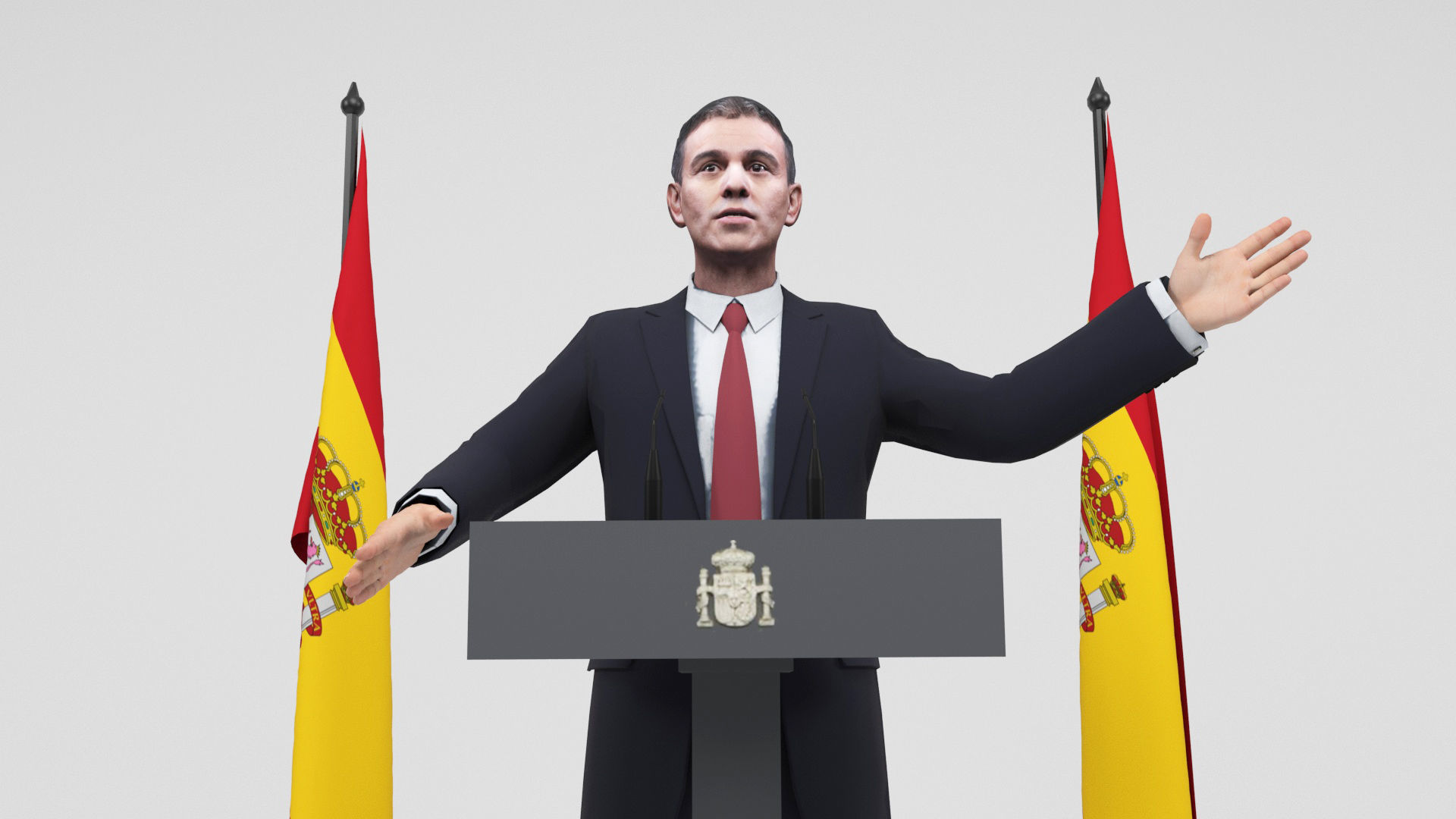 Pedro Sanchez Low-poly 3D model_5