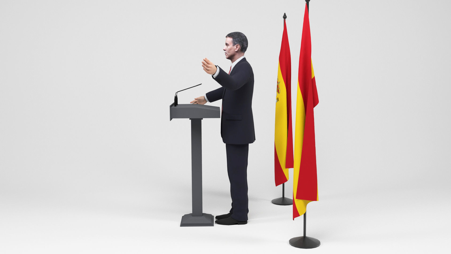 Pedro Sanchez Low-poly 3D model_6