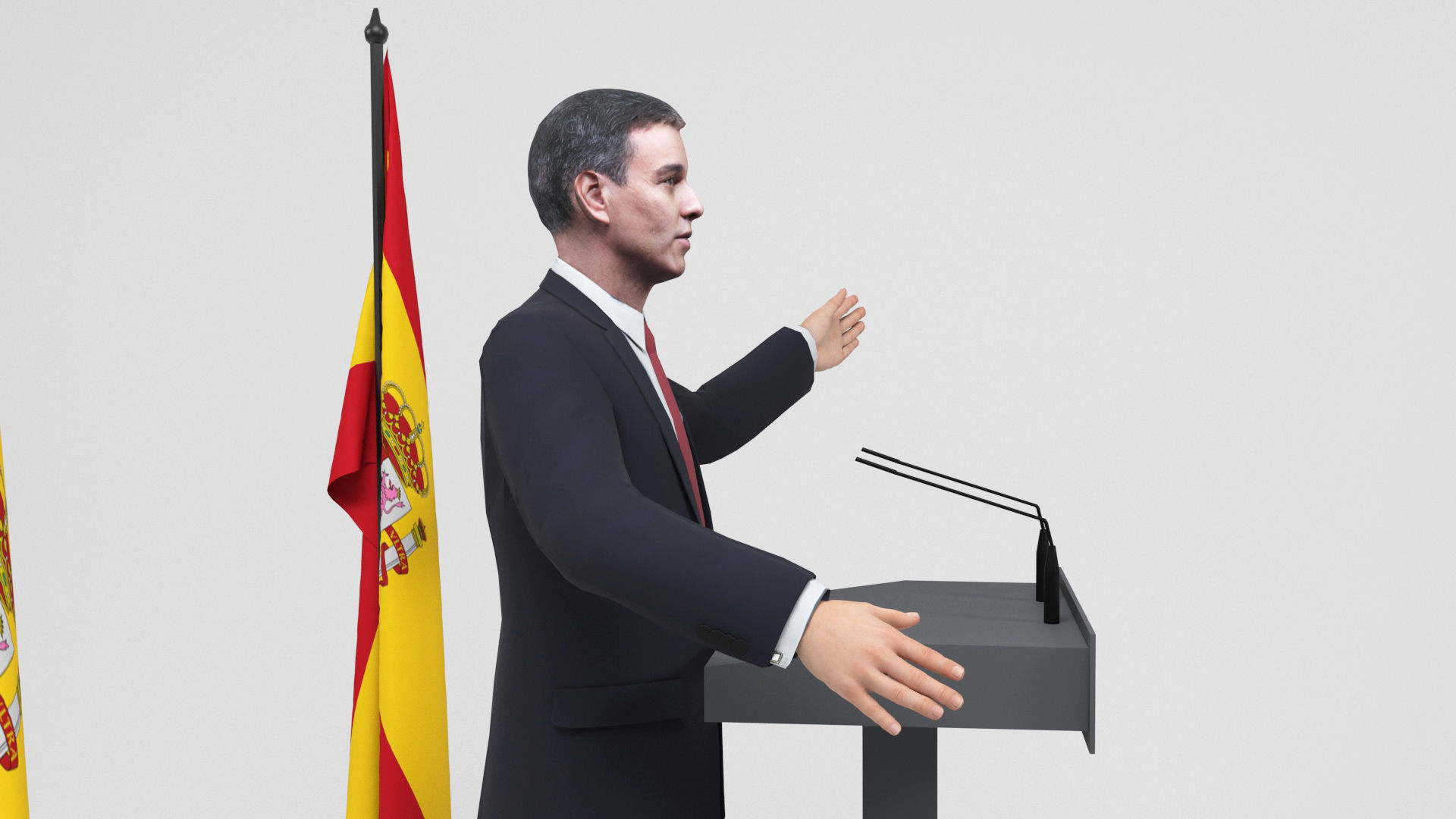 Pedro Sanchez Low-poly 3D model_7