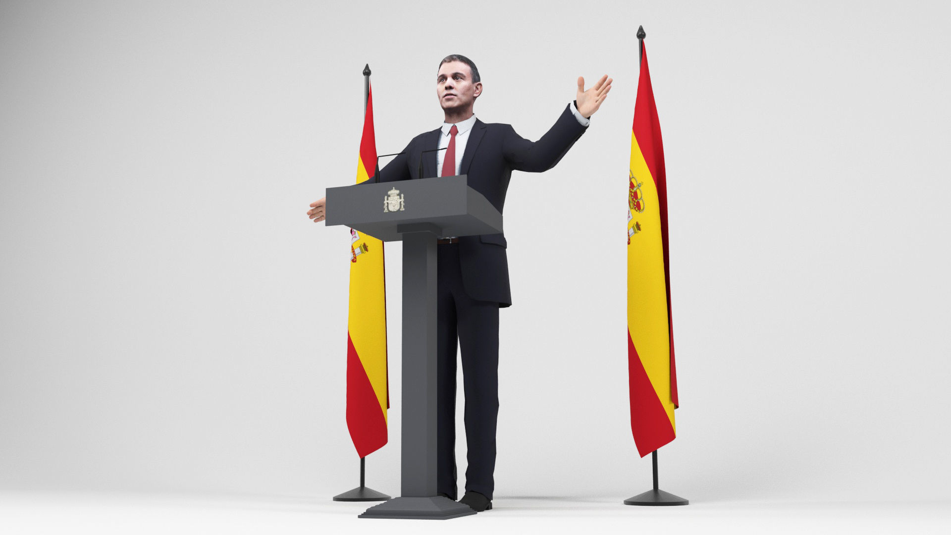 Pedro Sanchez Low-poly 3D model_4