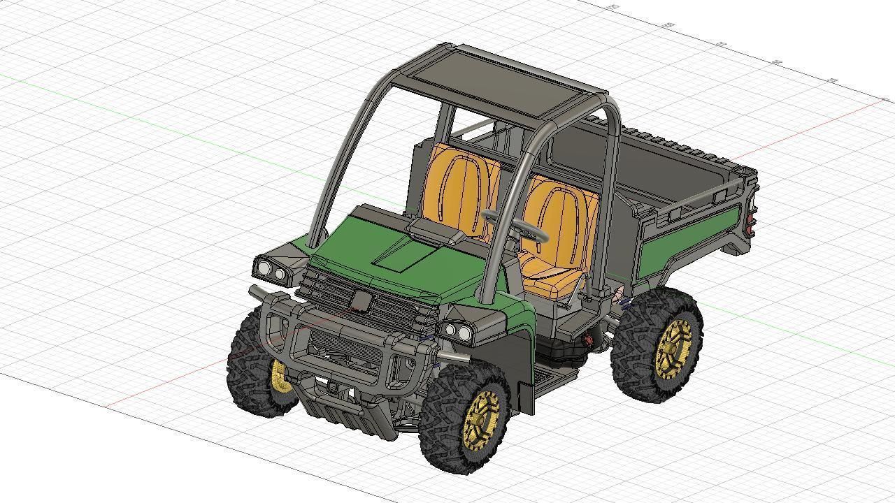 John Deere Gator 855D UTV in 1 to 24 scale 3D print model_12