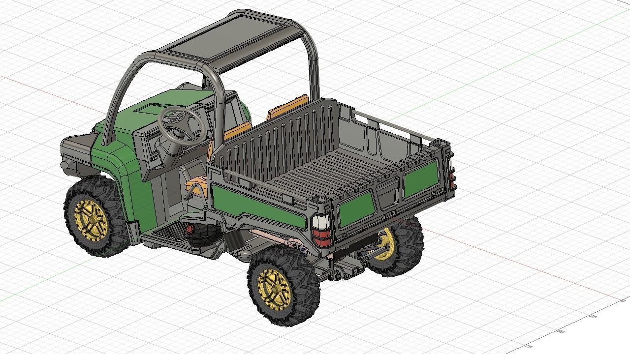 John Deere Gator 855D UTV in 1 to 24 scale 3D print model_13
