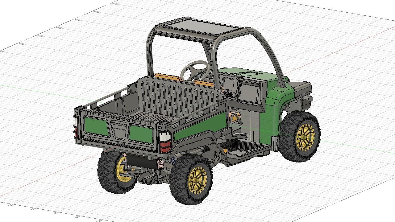 John Deere Gator 855D UTV in 1 to 24 scale 3D print model_14
