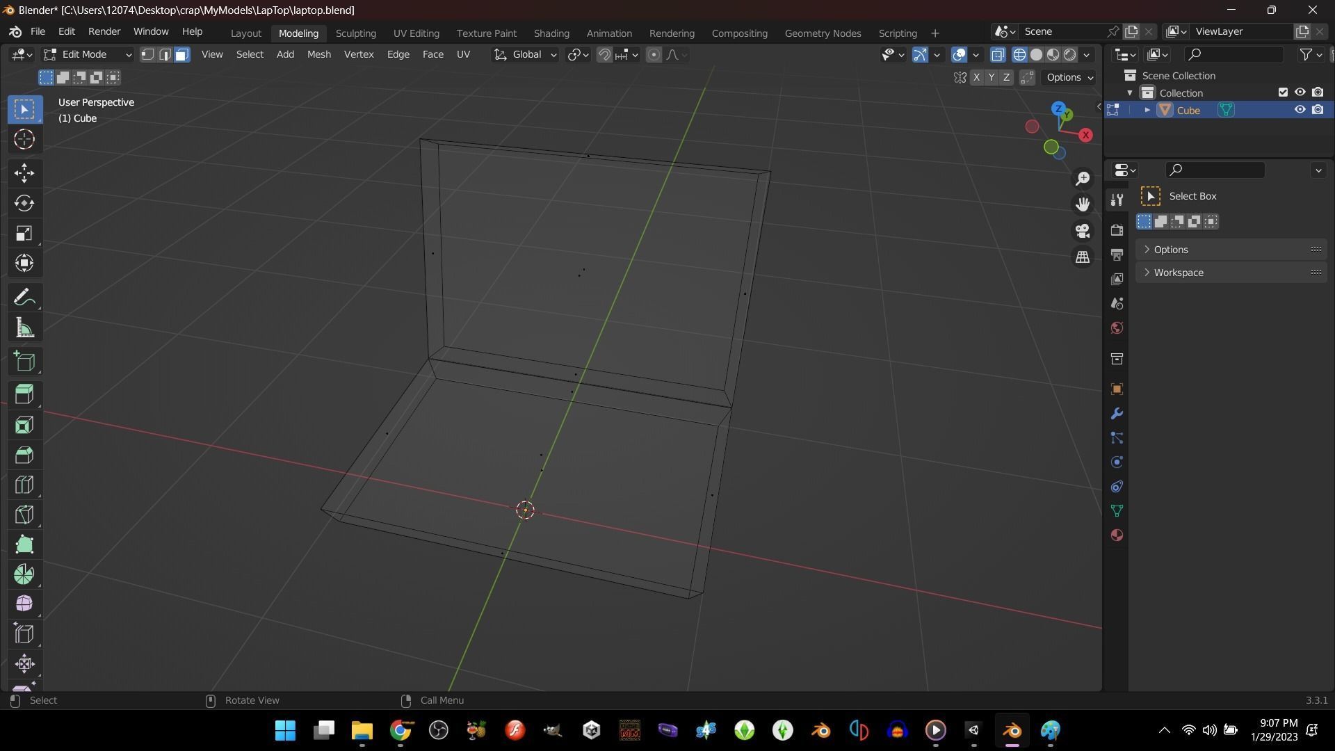 lap top Free low-poly 3D model_1