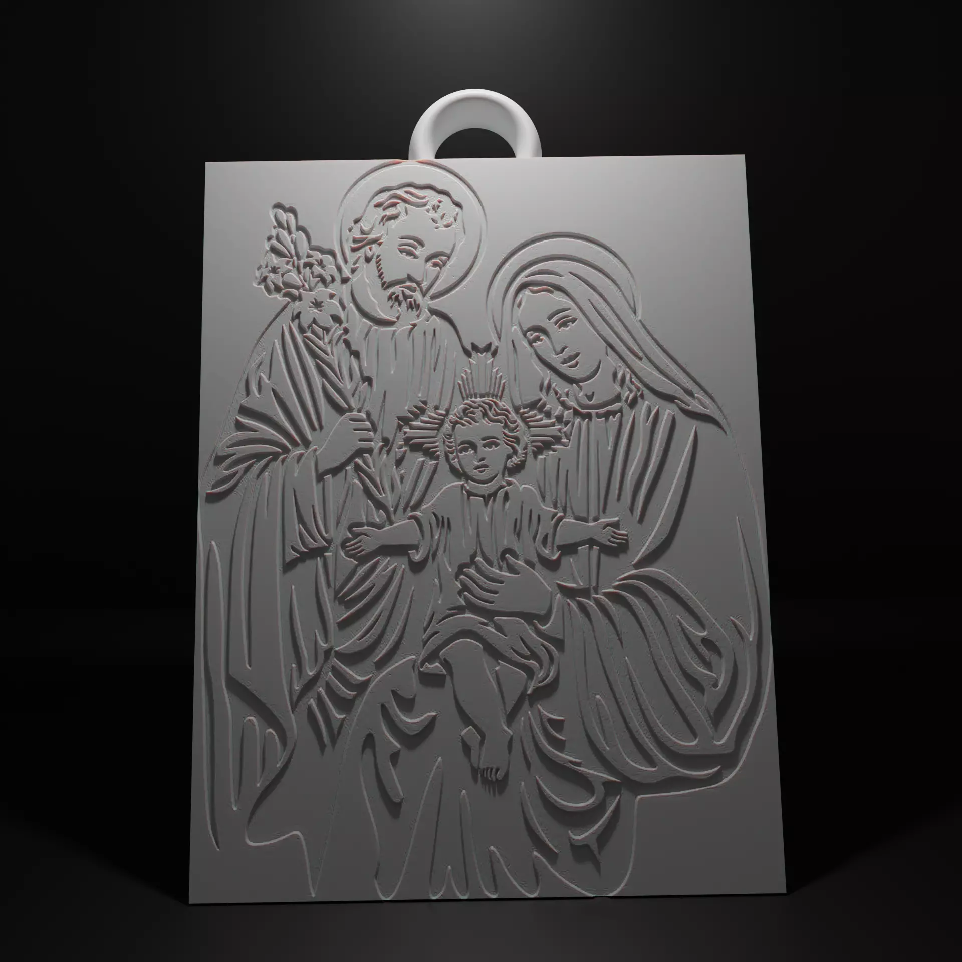 God Jesus Maria pendant Free 3D print model