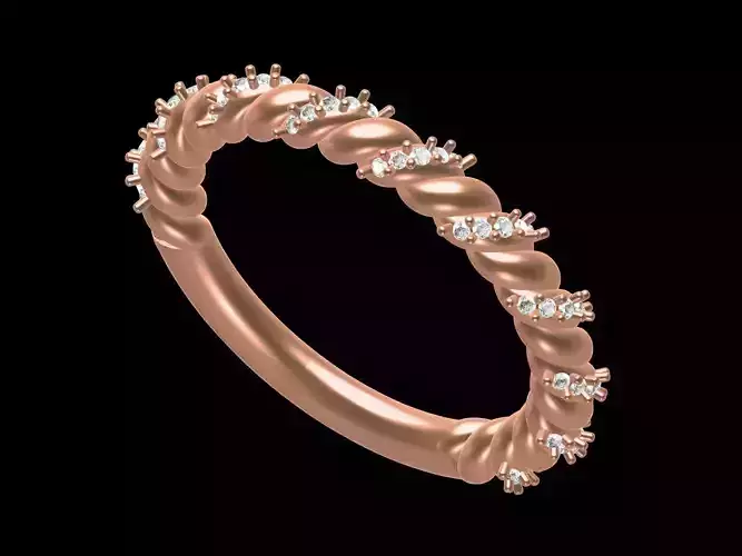 Rope Engagement Ring