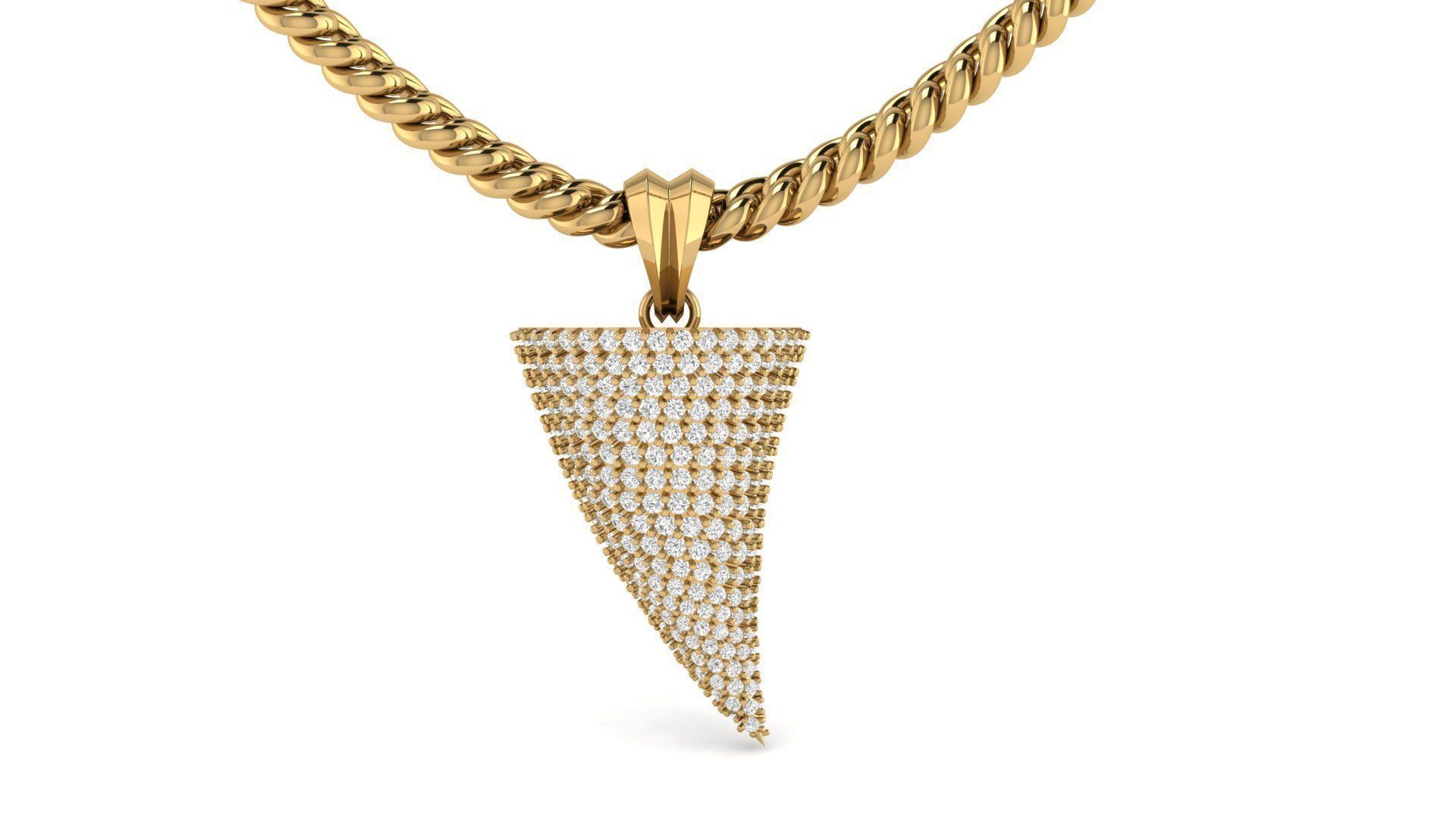 Diamond Horn Hip-Hop Pendant 3D print model