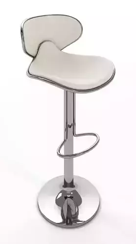 Zuo Fly White Chrome barstool