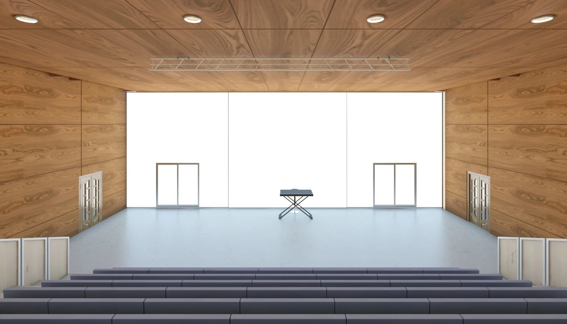 Truffaut Multi-Purpose Hall Theater Interior Scene 3D model_2