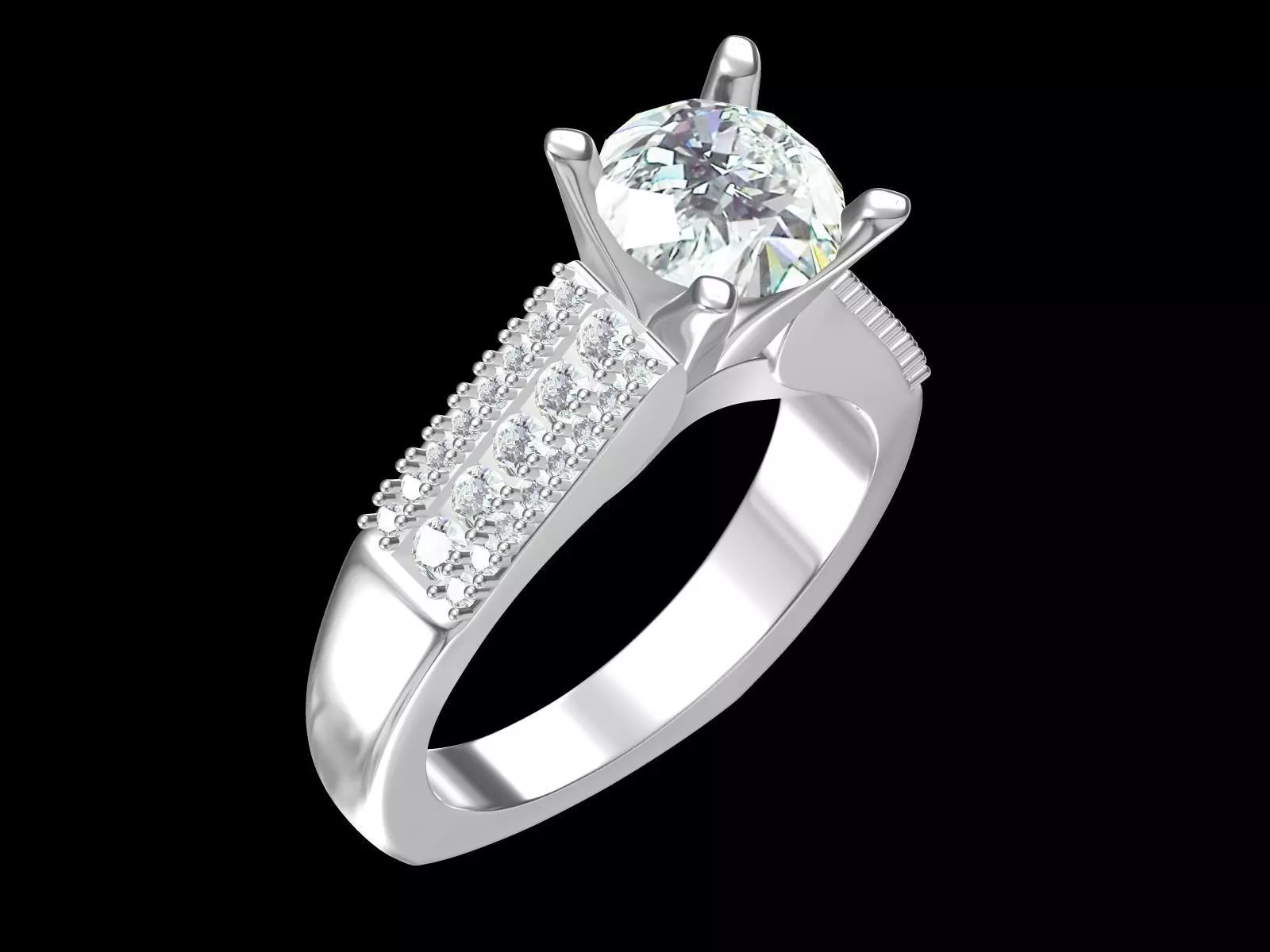 solitaire ring 3D print model