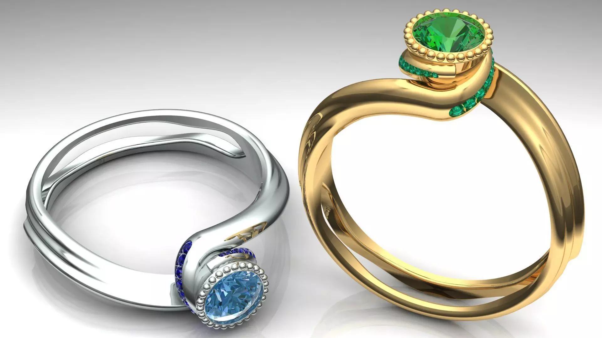 Diamond ring Free 3D print model