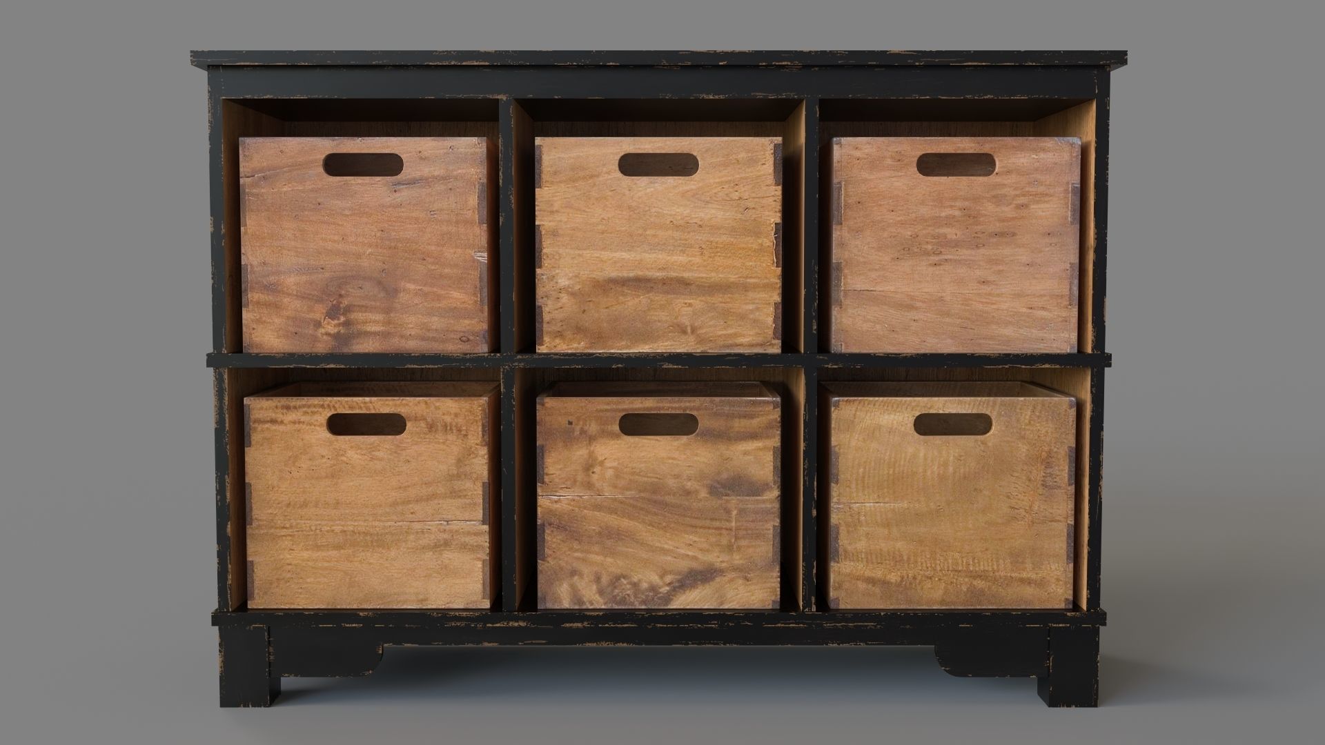 Ardusin Hobby Cupboard Black 3D model_1