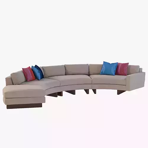 Toasted Clip Curved Sectional Sofa