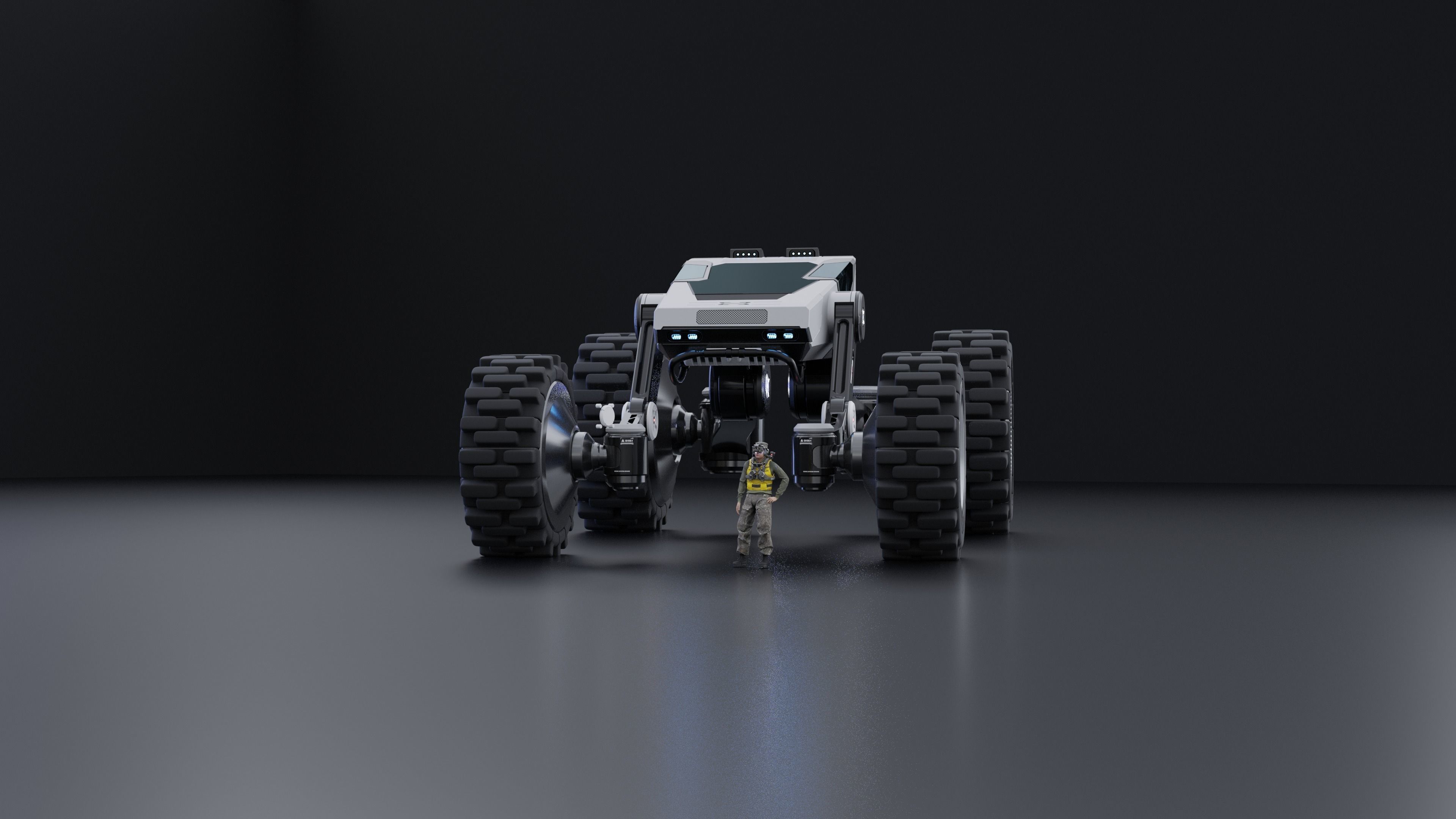 Sci Fi Rover High Poly 3D model | CGTrader