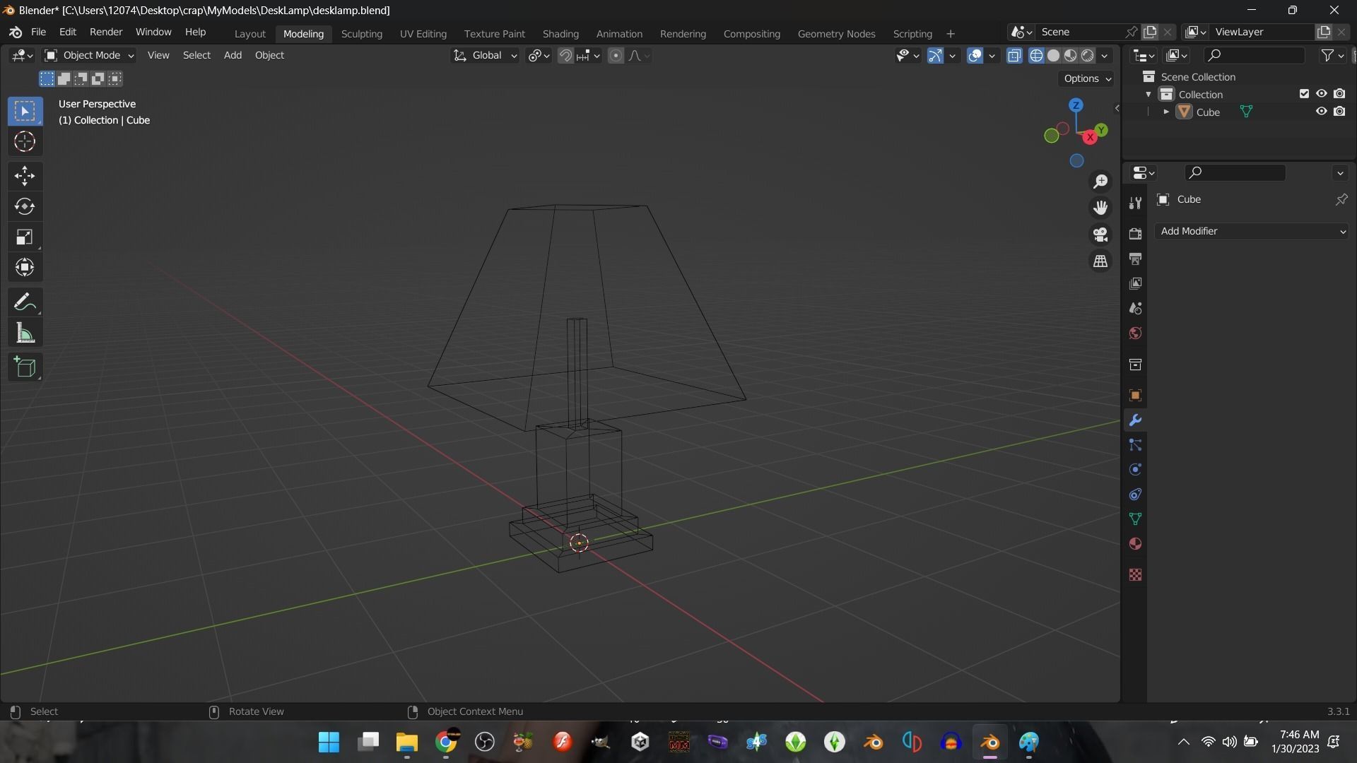 Desk Lamp Free low-poly 3D model_1