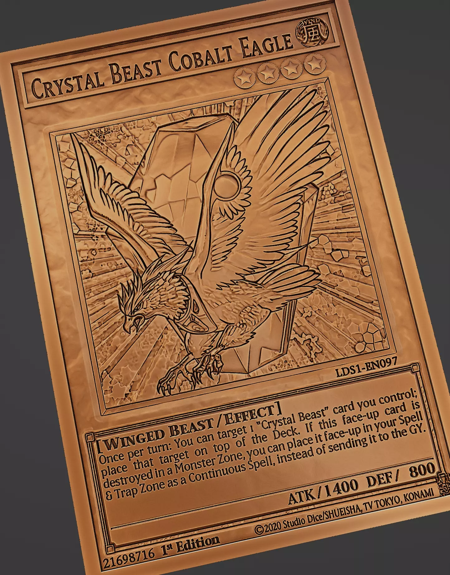 crystal beast cobalt eagle - yugioh 3D print model