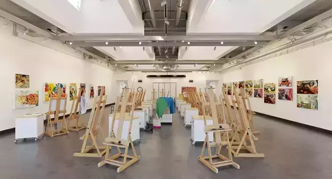 Studio Arts Space Interior Scene