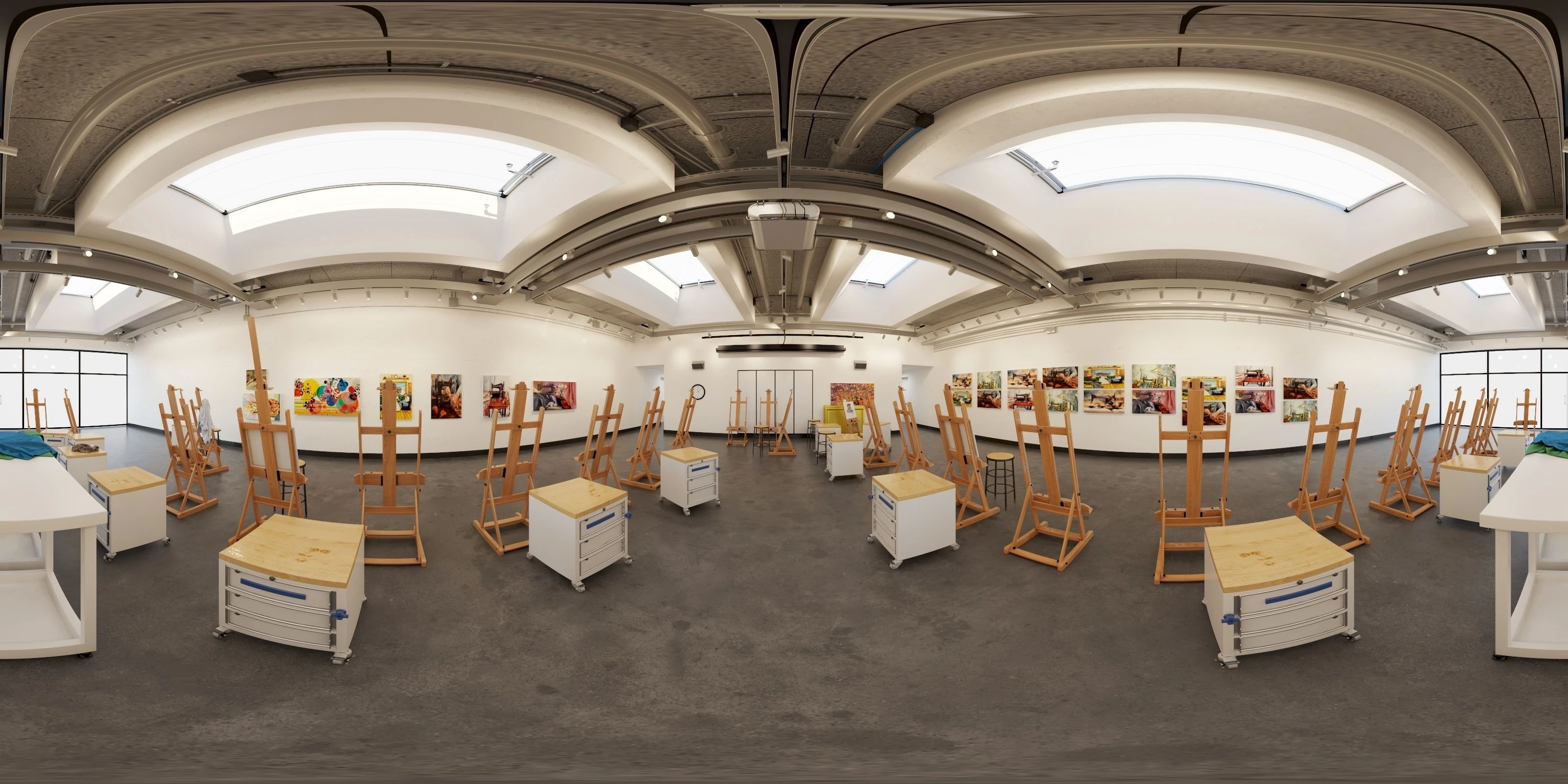 Studio Arts Space Interior Scene 3D model_7