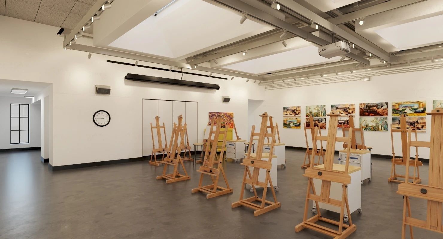 Studio Arts Space Interior Scene 3D model_6